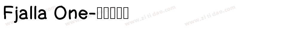 Fjalla One字体转换
